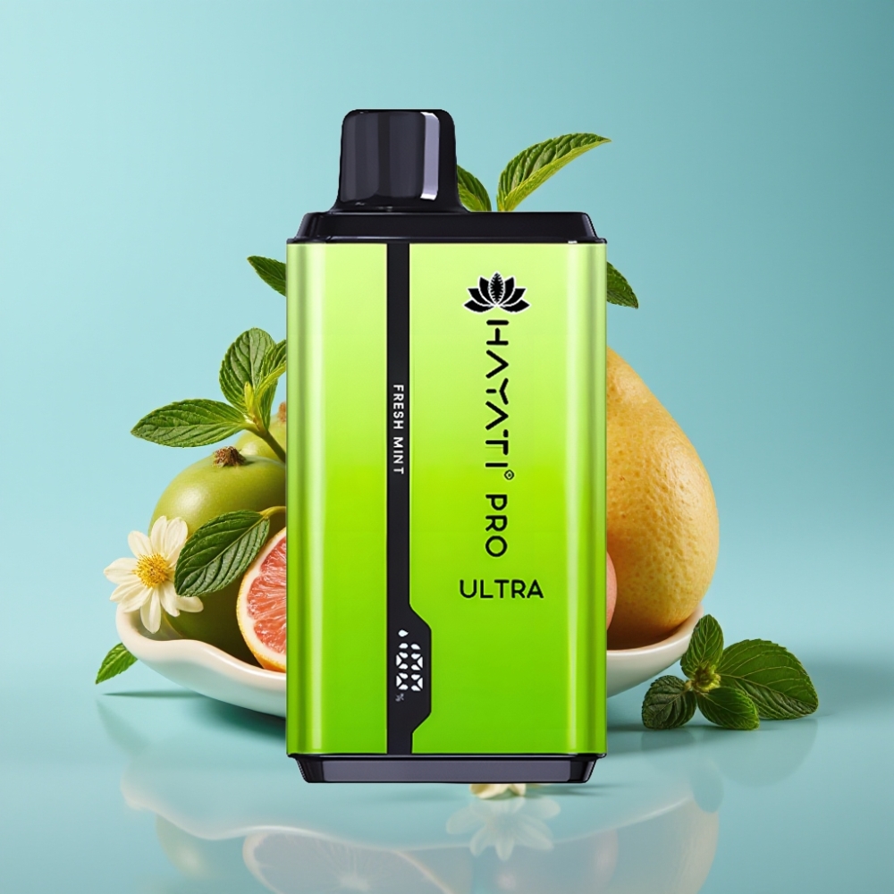 Hayati Pro Ultra 15000 Puffs 850mAh 24ml 2% Fresh Mint vape Canada wholesale