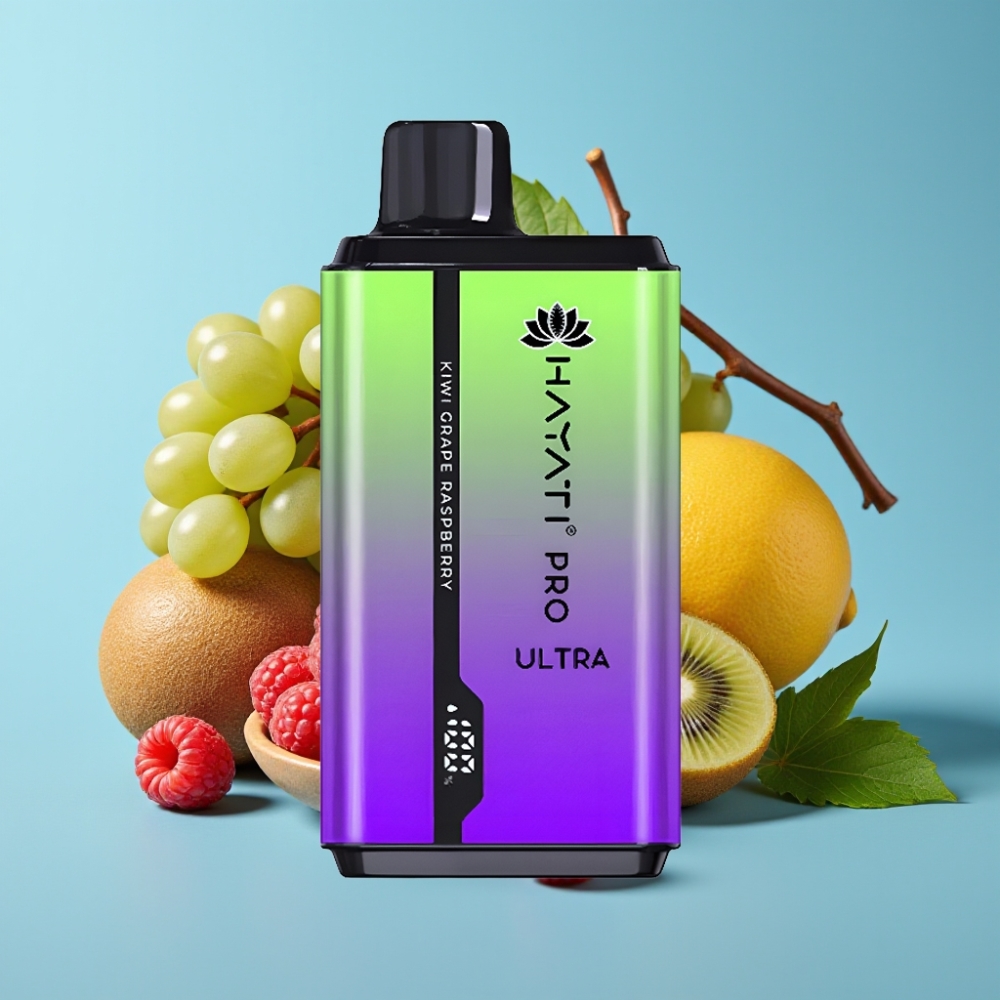 Hayati Pro Ultra 15000 Puffs 850mAh 24ml 2% Kiwi Grape Raspberry