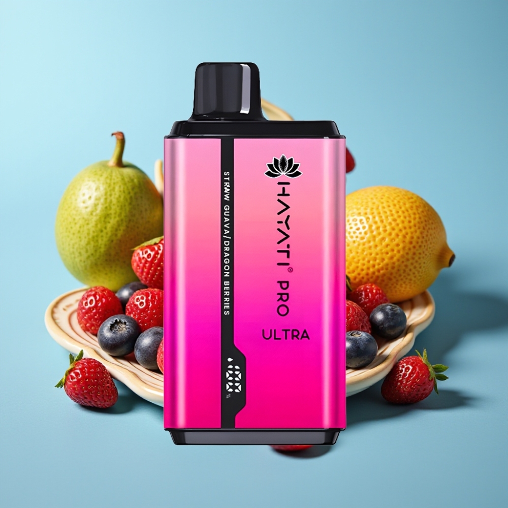 Hayati Pro Ultra 15000 Puffs 850mAh 24ml 2% Strawberry Guava Dragon Berries