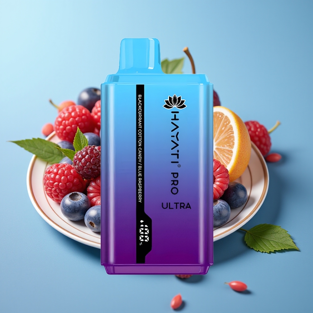 Hayati Pro Ultra 15000 Puffs 850mAh 2×12ml 2% Blackcurrant Cotton Candy Blue Raspberry