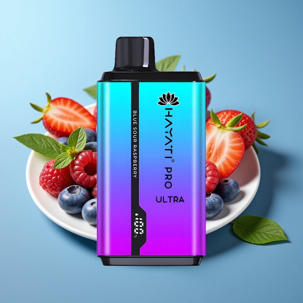 Hayati Pro Ultra 15000 Puffs 850mAh 2×12ml 2% Blueberny Straw' Menthol Blueberry Raspberry Mentho
