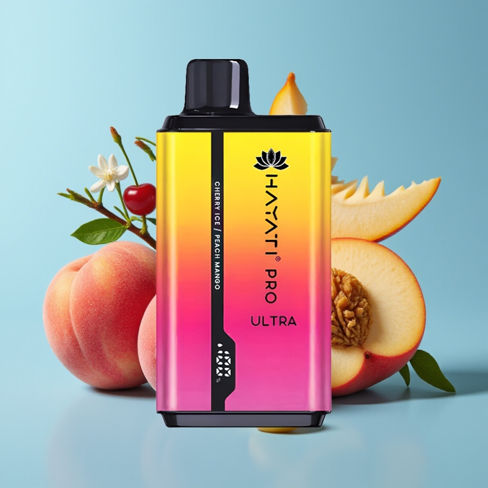 Hayati Pro Ultra 15000 Puffs 850mAh 2×12ml Cherry Ice Peach Mango