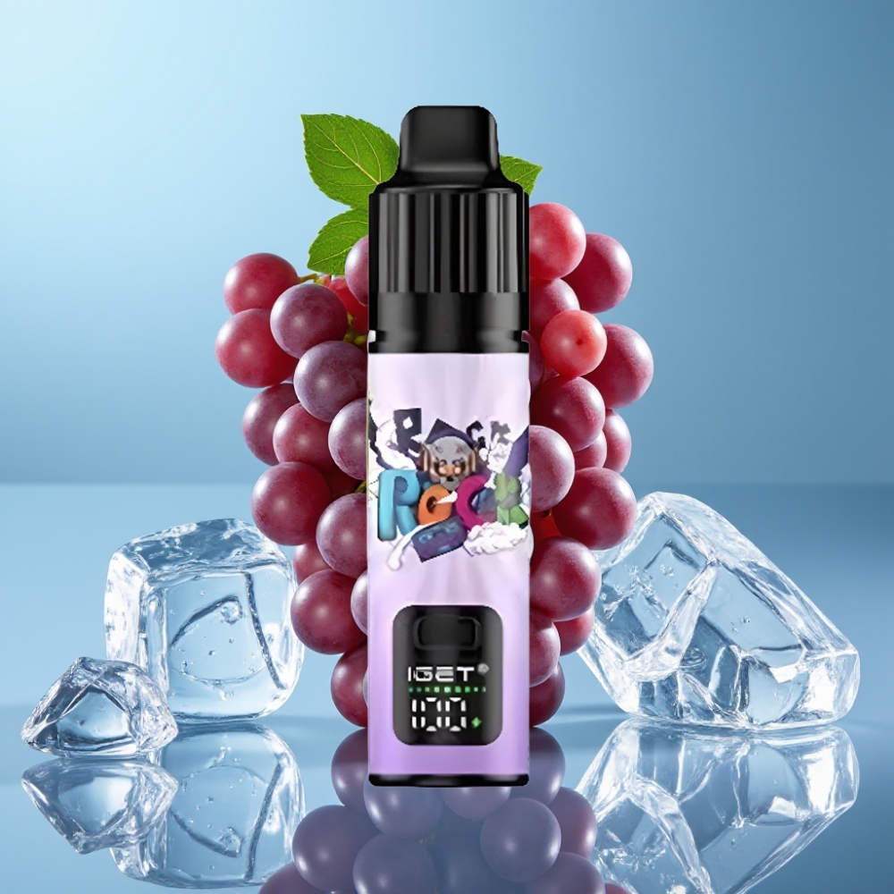 IGET BAR PLUS S3 POD 10000 Puffs 18ml 5% Grape Ice Rechargeable Disposable Vape