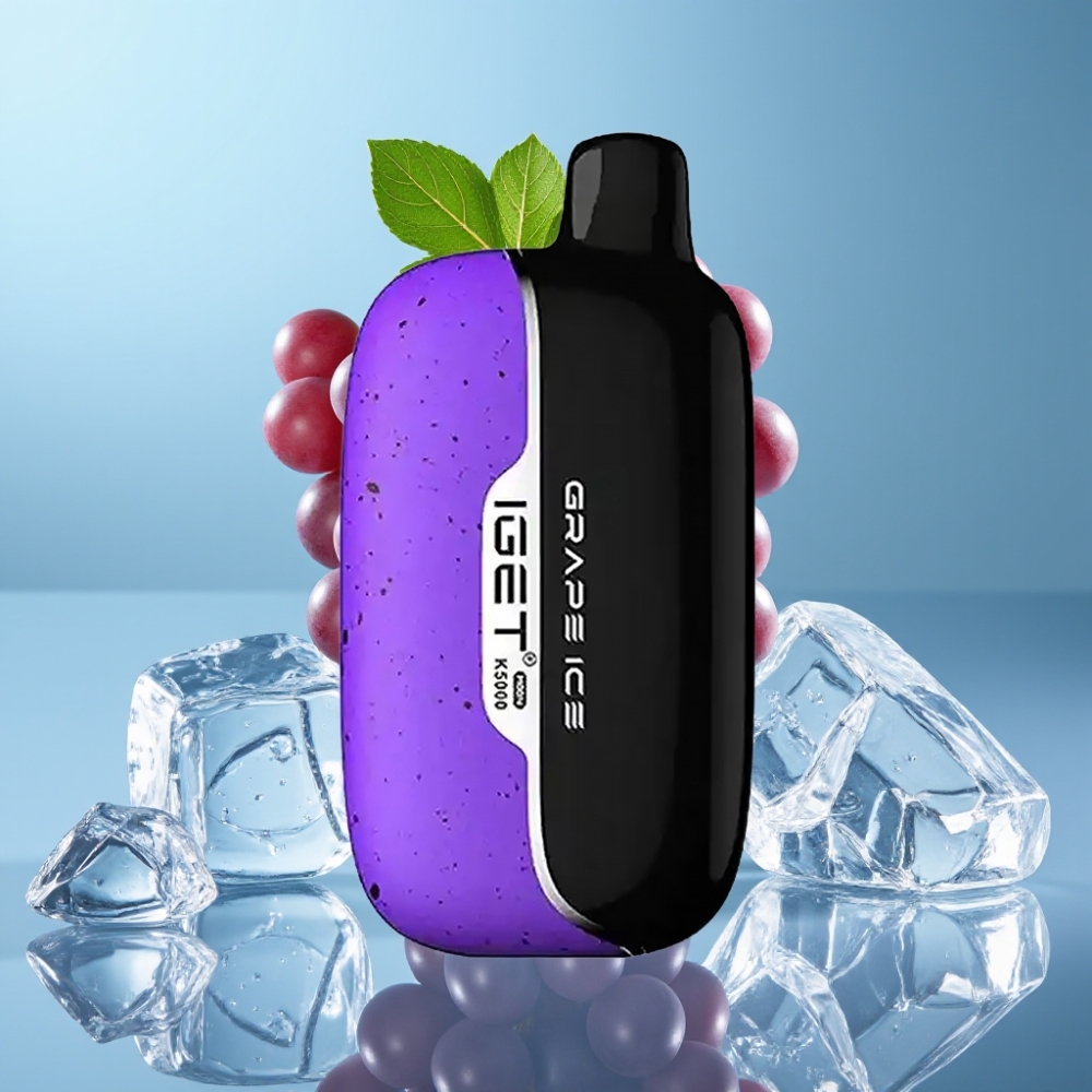 IGET Moon K5000 Puffs Grape Ice 81.5g PC Mesh 1.35Ω 49.5x25.3x99.4mm
