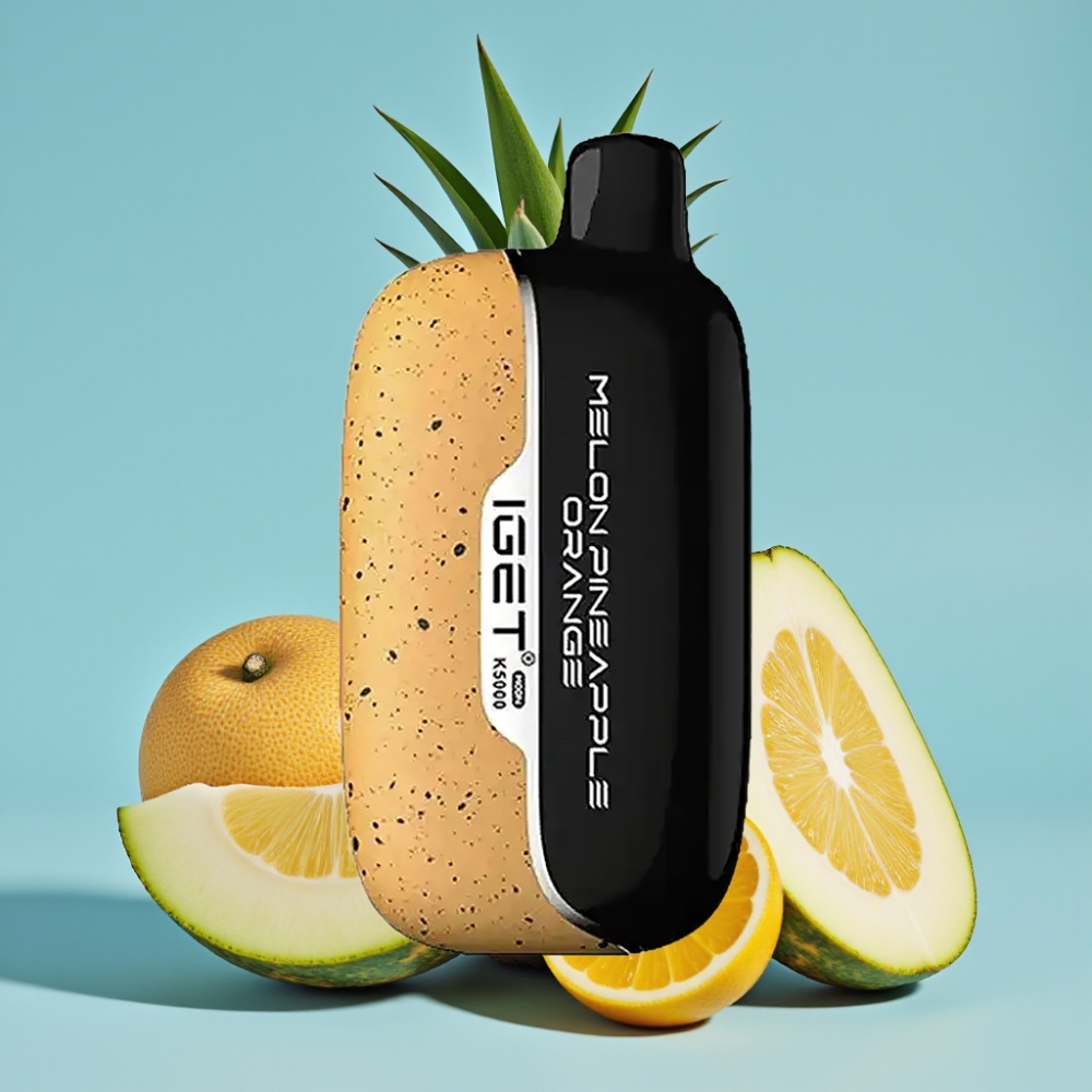 IGET Moon K5000 Puffs Melon Pineapple Orange PC Mesh 1.35Ohm Disposable Vape