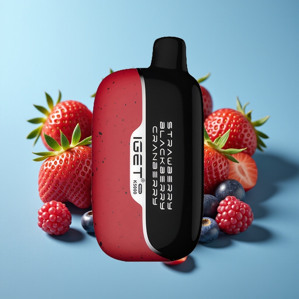 IGET Moon K5000 Puffs Strawberry Blackberry Cranberry PC 1.35 Ohm Mesh 81.5g 49.5x25.3x99.4mm