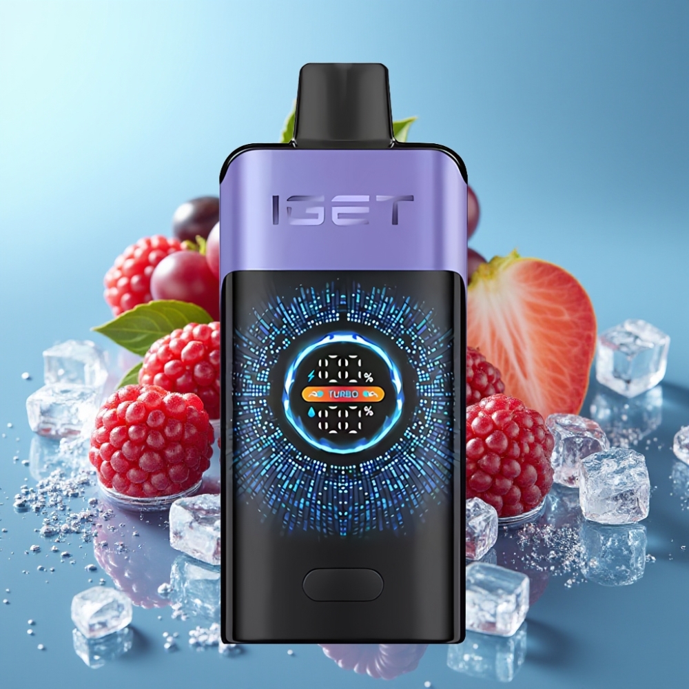 IGET ONE 12000 Puffs 2700mAh Large Screen Raspberry Grape Ice