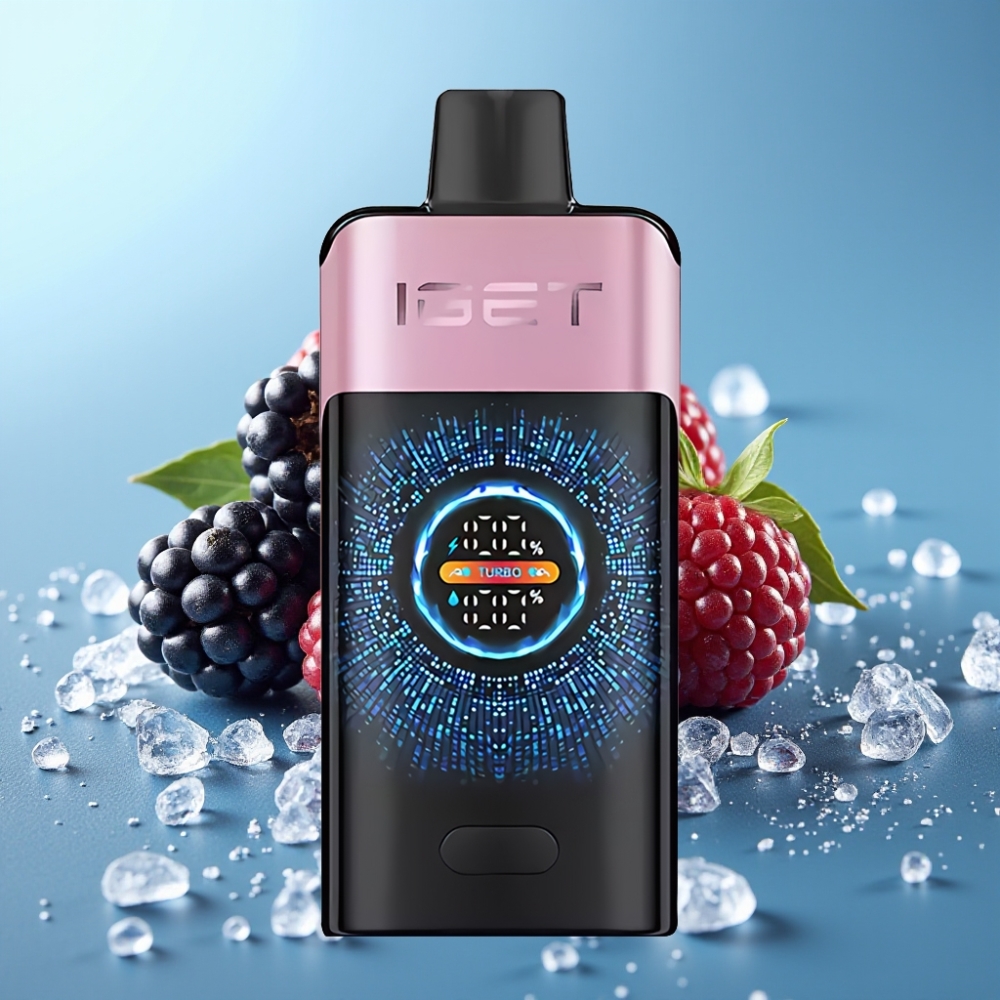 IGET ONE 12000 Puffs Turbo 9000 2700mAh Dual Mesh Blackberry Ice