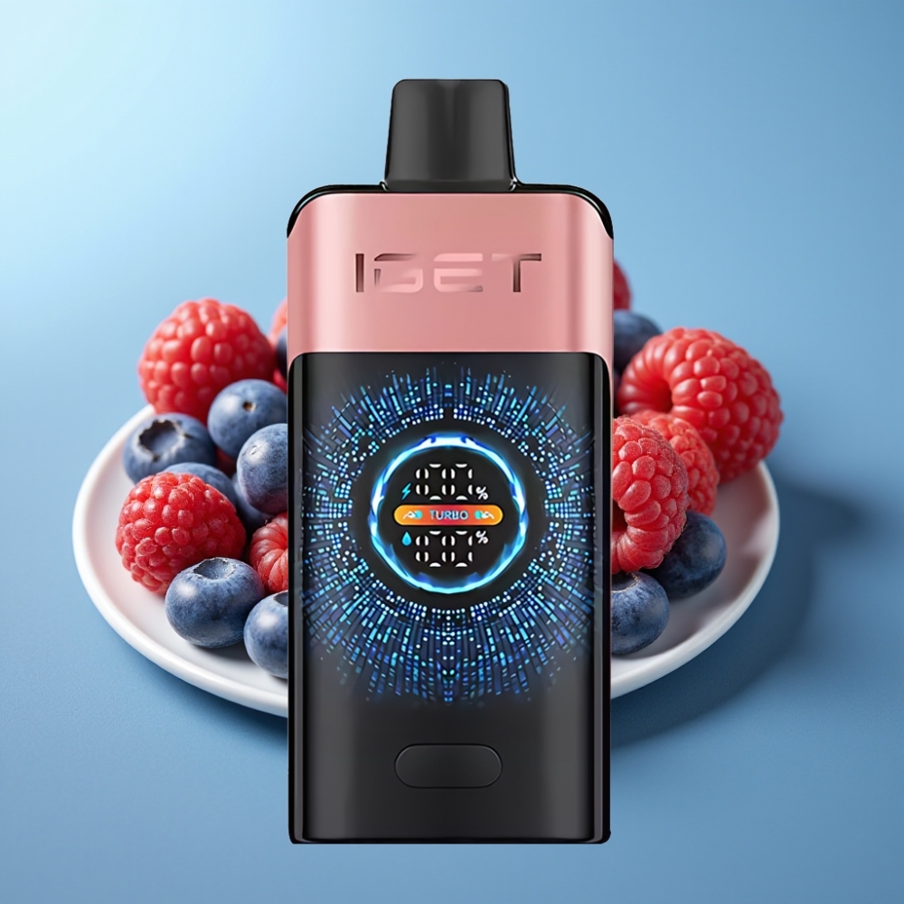 IGET ONE 12000 Puffs Turbo 9000 Dual Mesh Blueberry Raspberry