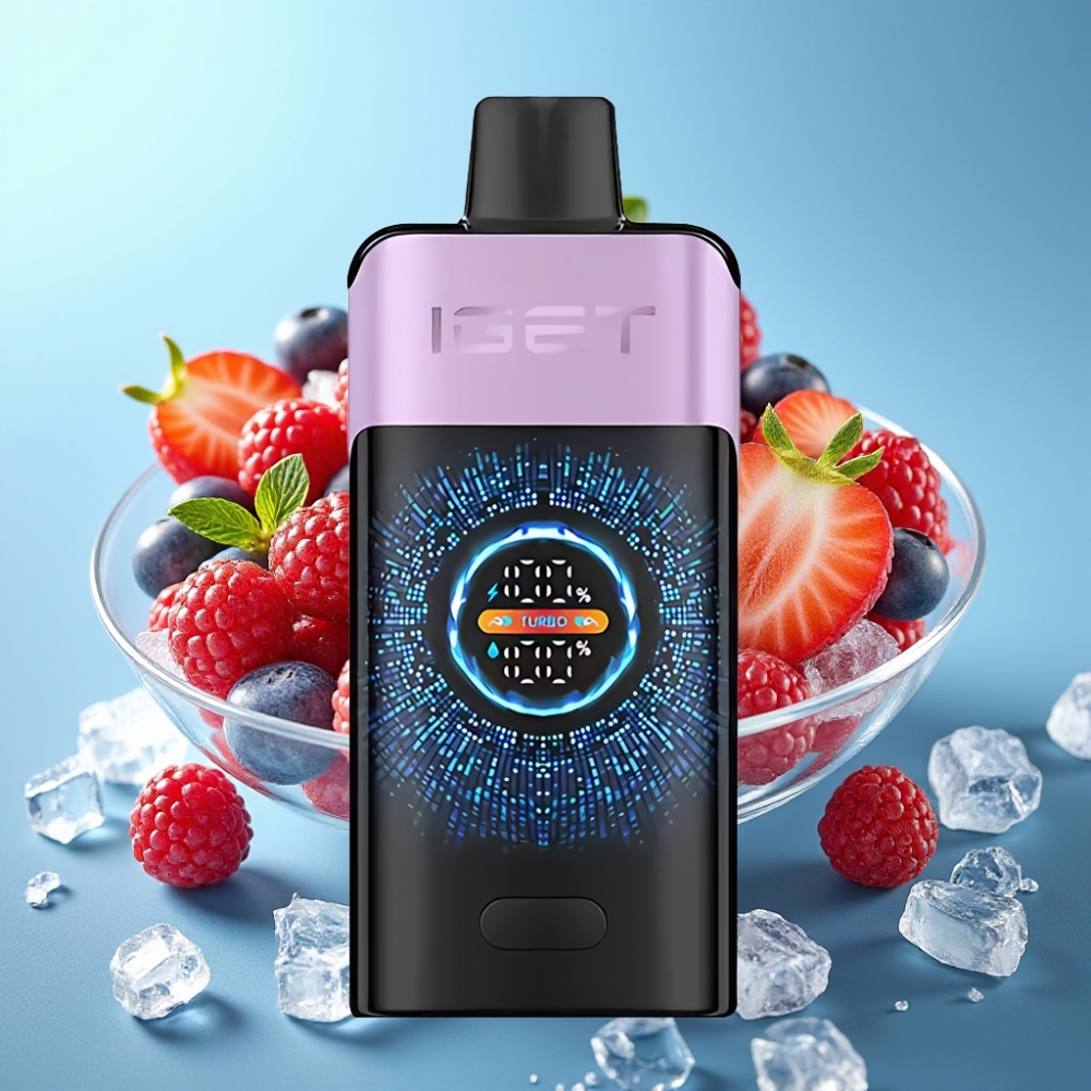 IGET ONE 12000 Puffs Turbo 9000 Mixed Berries Ice 2700mAh Dual Mesh