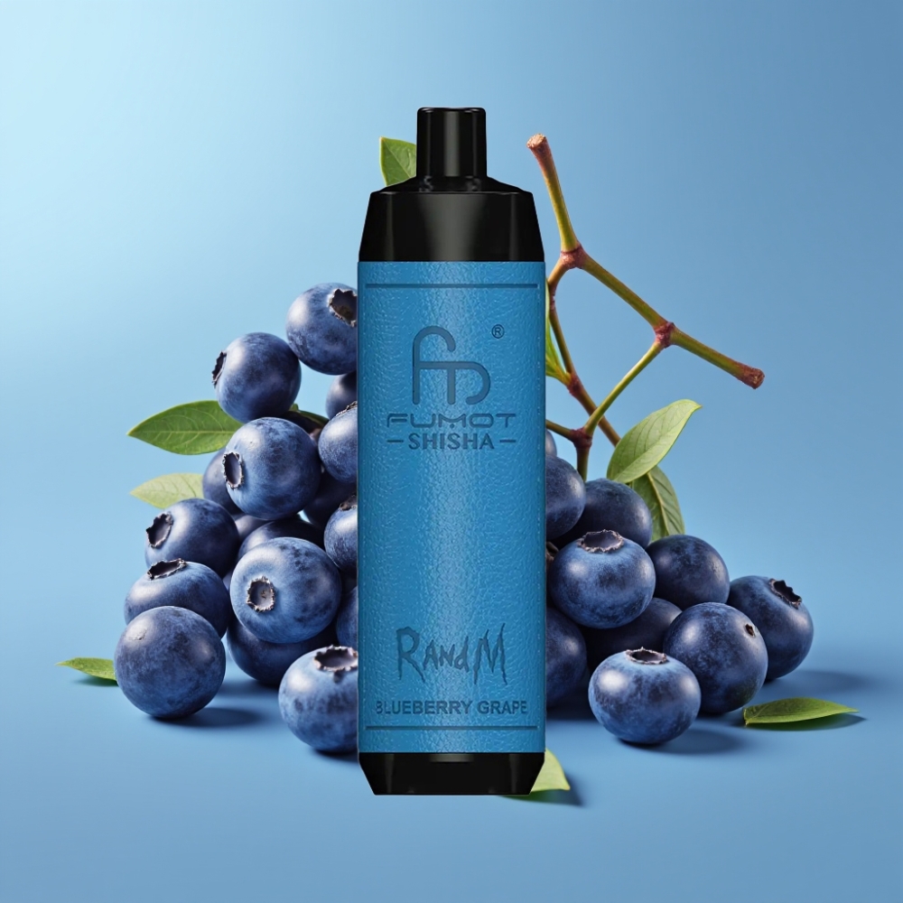 RandM Fumot Shisha 10000 Puffs 18ml 850mAh Mesh Blueberry Grape