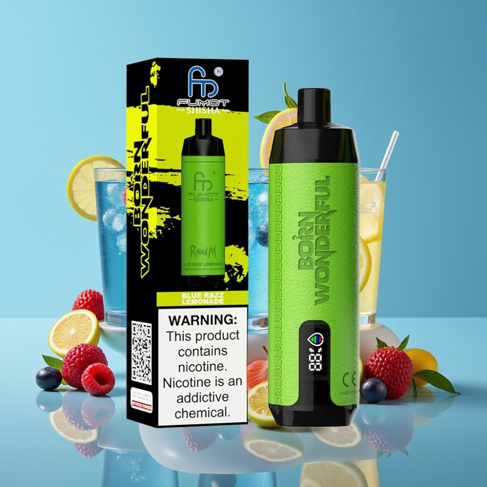 RandM Fumot Shisha 10000 Puffs 18ml Blue Razz Lemonade Disposable Vape