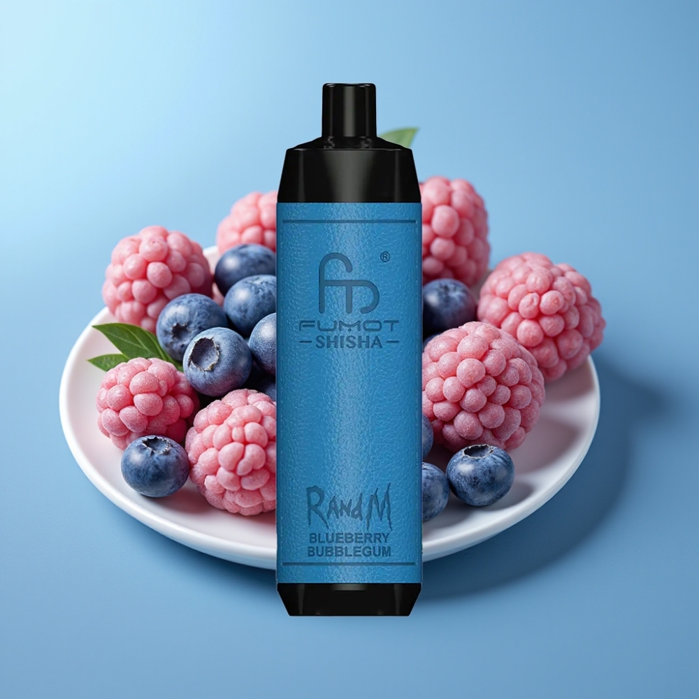 RandM Fumot Shisha 10000 Puffs 18ml Blueberry Bubblegum Disposable Vape