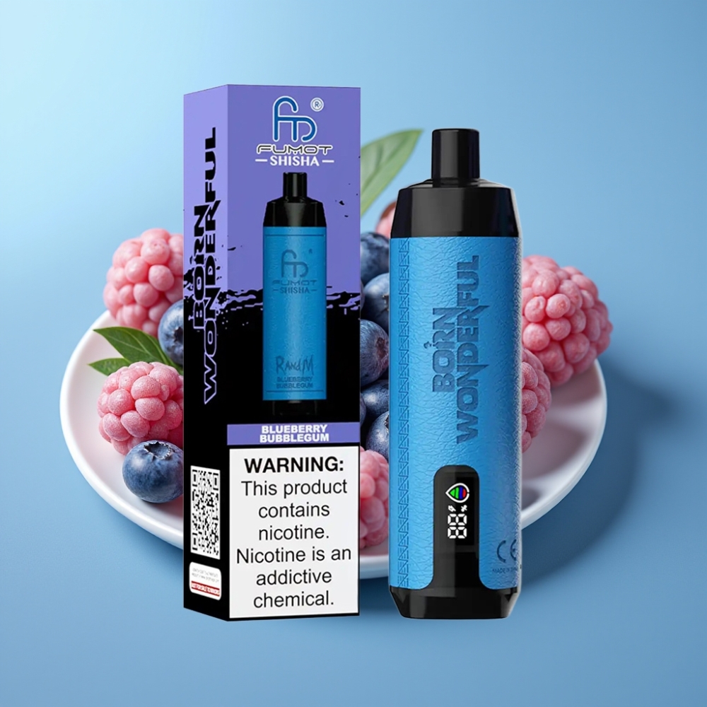 RandM Fumot Shisha 10000 Puffs 18ml Blueberry Bubblegum Disposable Vape