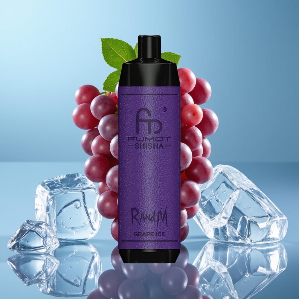 RandM Fumot Shisha 10000 Puffs 18ml Grape Ice Disposable Vape