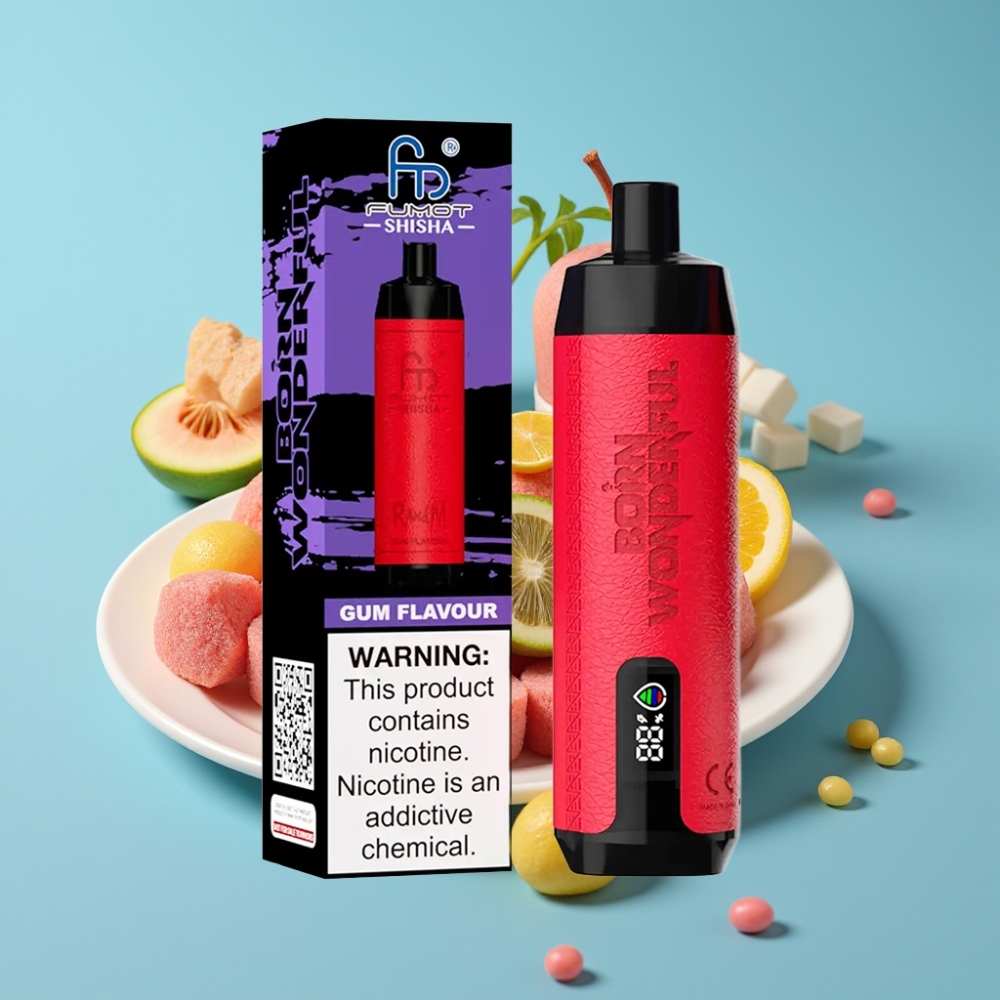 RandM Fumot Shisha 10000 Puffs 18ml Gum Flavour Disposable Vape