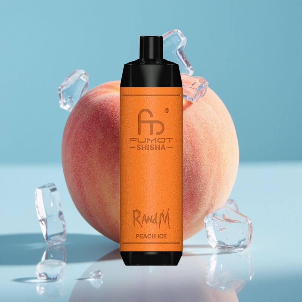 RandM Fumot Shisha 10000 Puffs 18ml Peach Ice Disposable Vape