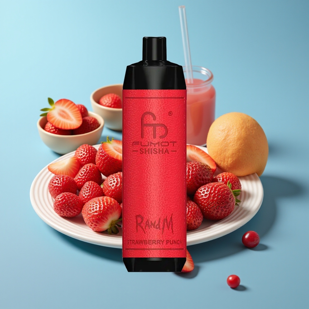 RandM Fumot Shisha 10000 Puffs 18ml Strawberry Punch Disposable Vape