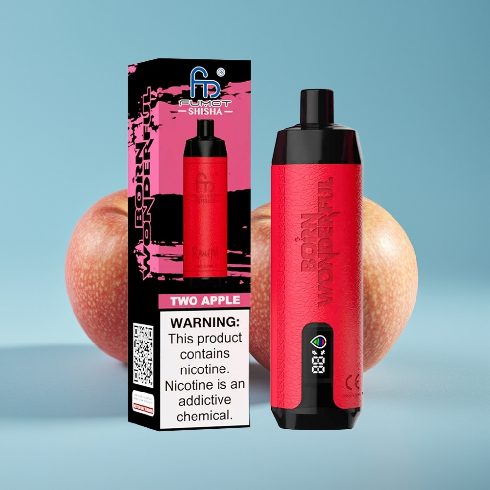 RandM Fumot Shisha 10000 Puffs 18ml Two Apple Disposable Vape