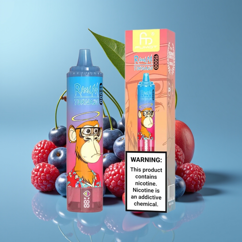 Fumot RandM Tornado 15000 Puffs 25ml 850mAh Mesh Blue Razz Cherry