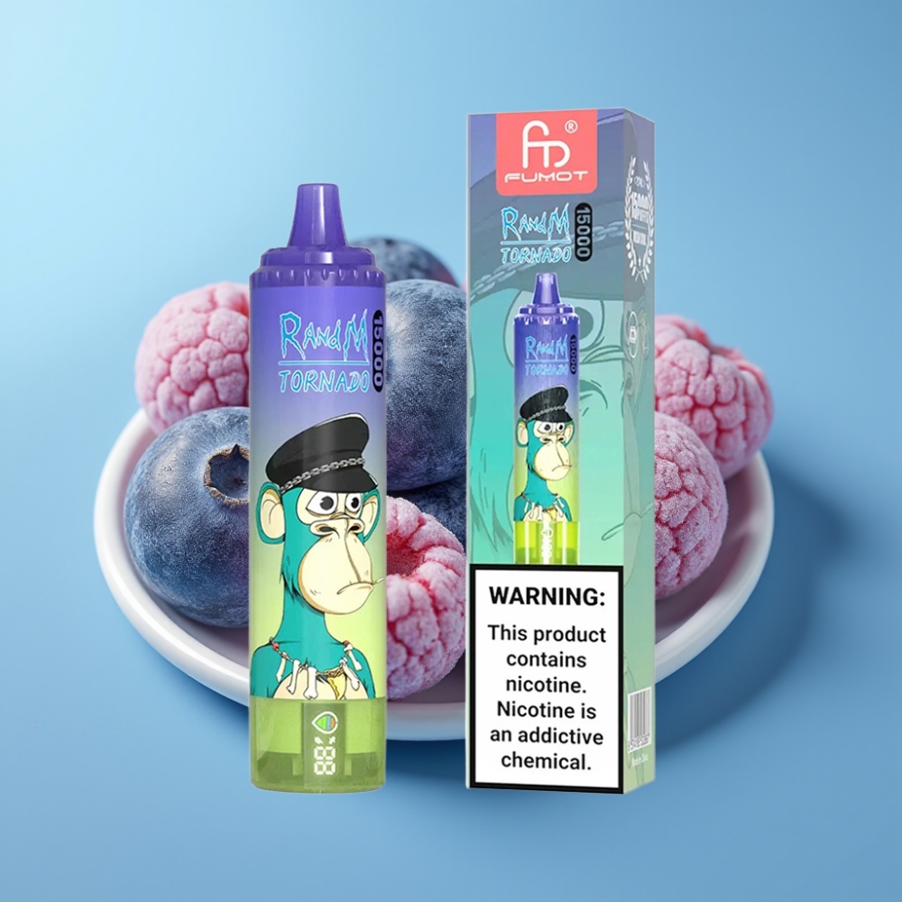 Fumot RandM Tornado 15000 Puffs 25ml 850mAh Mesh Blueberry Bubble Gum