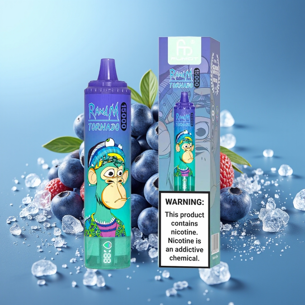 Fumot RandM Tornado 15000 Puffs 25ml 850mAh Mesh Coil Blueberry On Ice