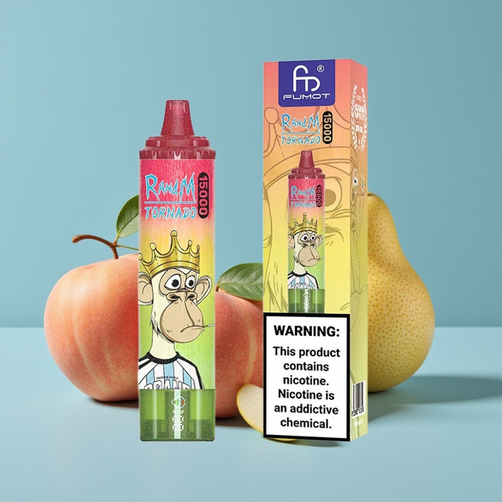 Fumot RandM Tornado 15000 Puffs 25ml 850mAh Mesh LCD Apple Peach Pear