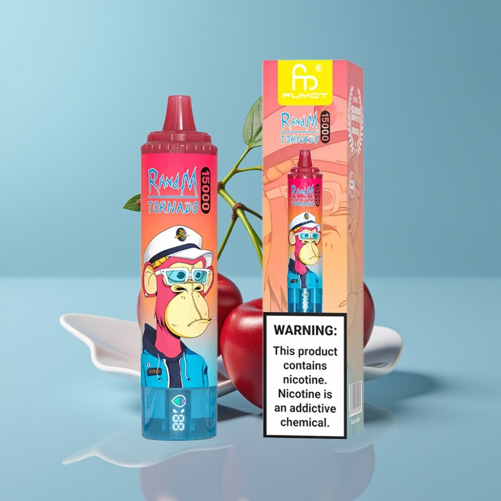 Fumot RandM Tornado 15000 Puffs 25ml 850mAh Mesh LCD Cherry