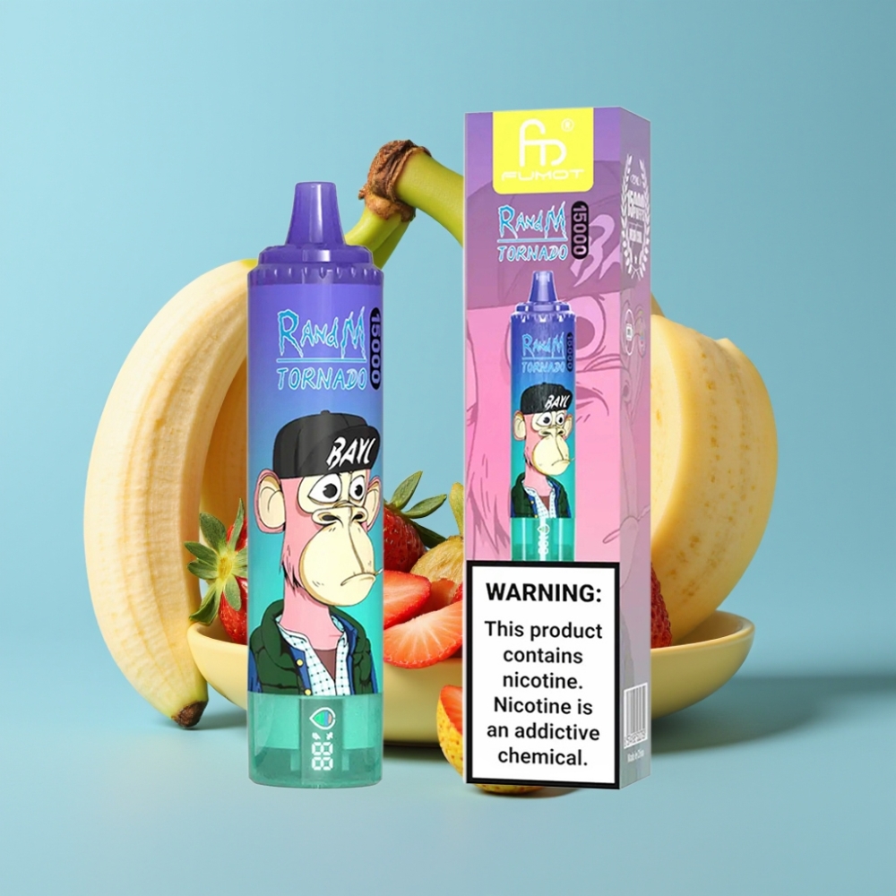 Fumot RandM Tornado 15000 Puffs 25ml 850mAh Mesh Strawberry Banana