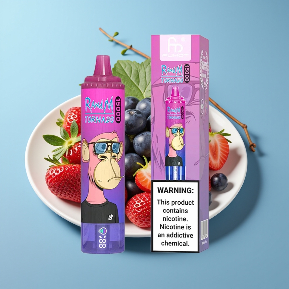 Fumot RandM Tornado 15000 Puffs 25ml 850mAh Mesh Strawberry Grape