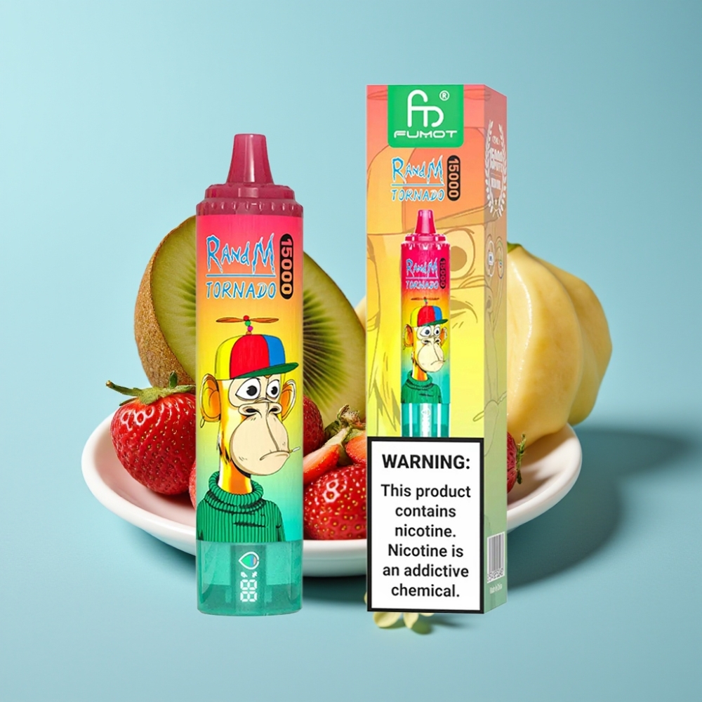 Fumot RandM Tornado 15000 Puffs 25ml 850mAh Mesh Strawberry Kiwi