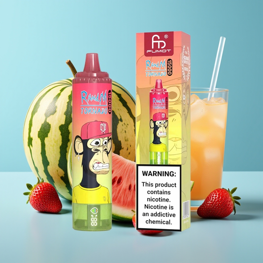 Fumot RandM Tornado 15000 Puffs 25ml 850mAh Mesh Strawberry Watermelon Lemonade