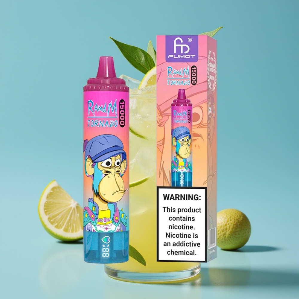 Fumot RandM Tornado 15000 Puffs 25ml Lemonade Mesh 0.9Ohm LCD Type-C