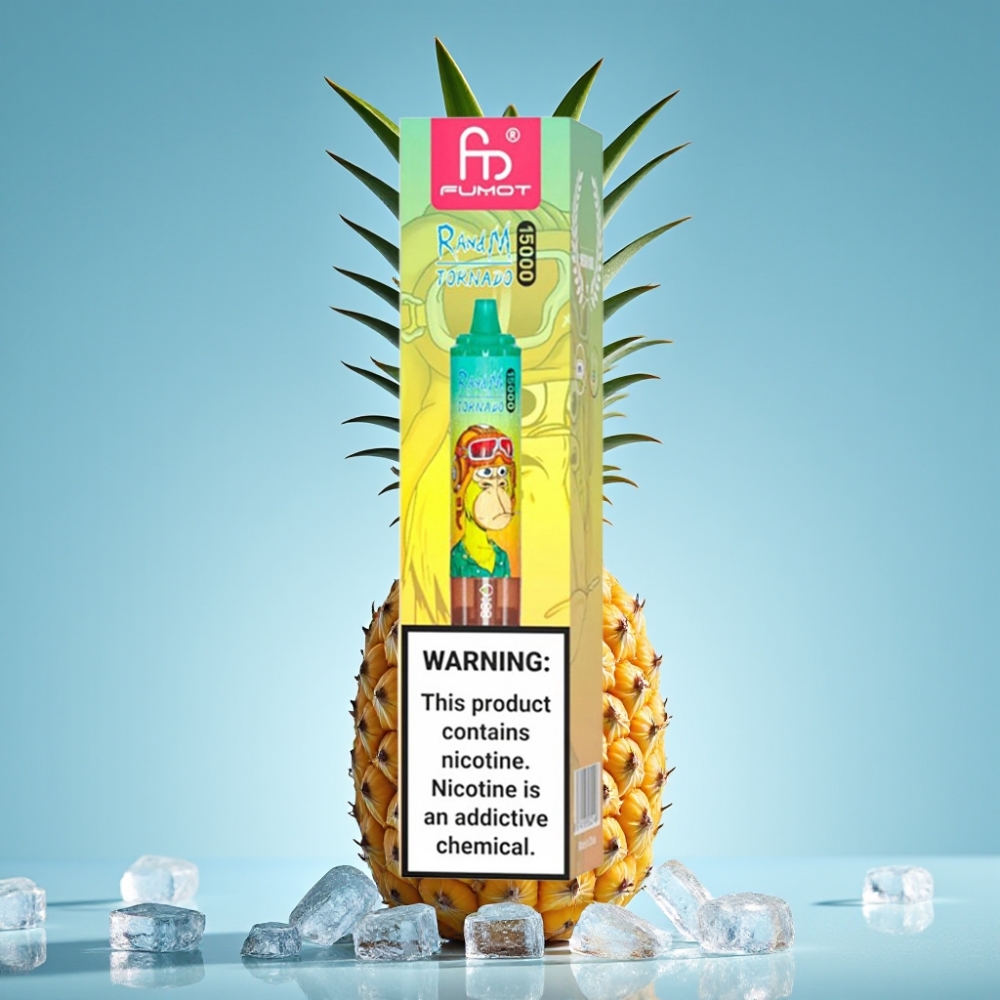 Fumot RandM Tornado 15000 Puffs 25ml Mesh LCD Pineapple Ice
