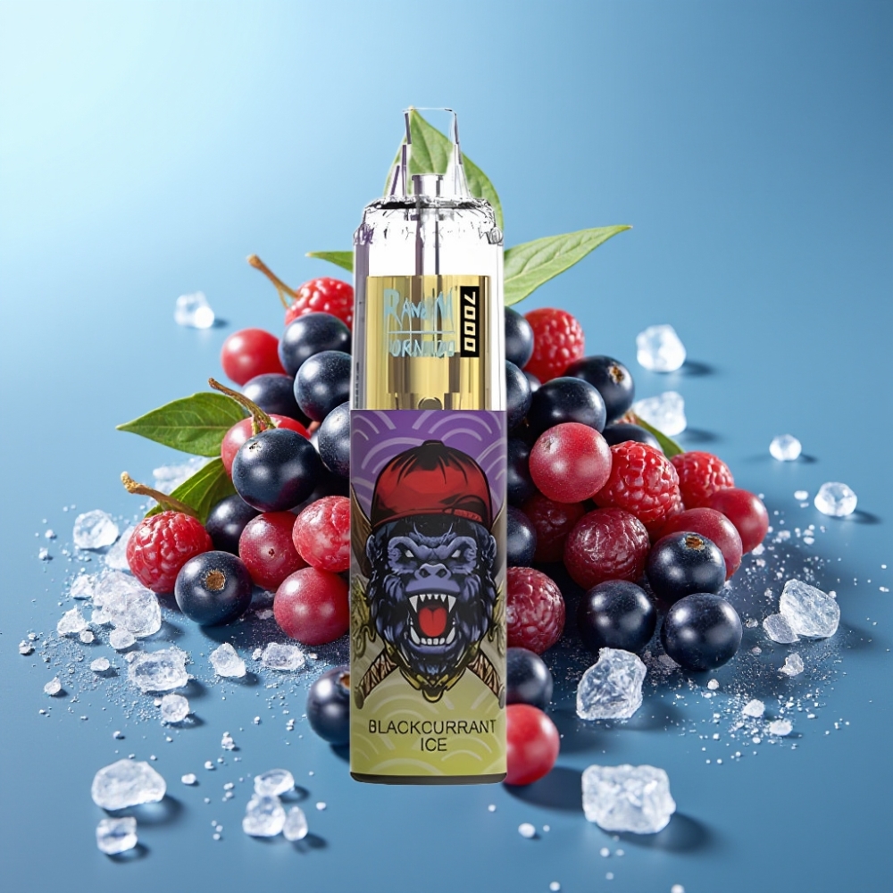 Fumot Tornado 7000 Puffs 14ML 850MAH Mesh Type-C RGB Air-Adjustable Blackcurrant Ice