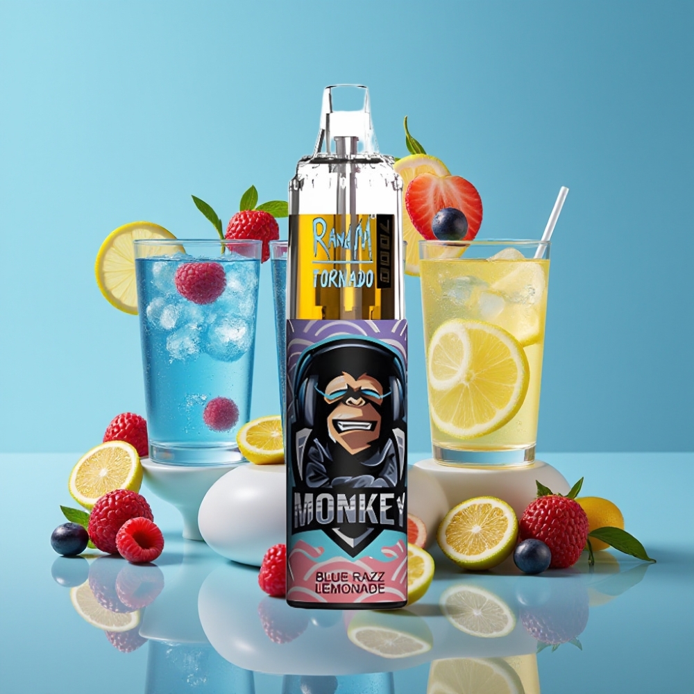 Fumot Tornado 7000 Puffs 14ML 850MAH Mesh Type-C RGB Air-Adjustable Blue Razz Lemonade