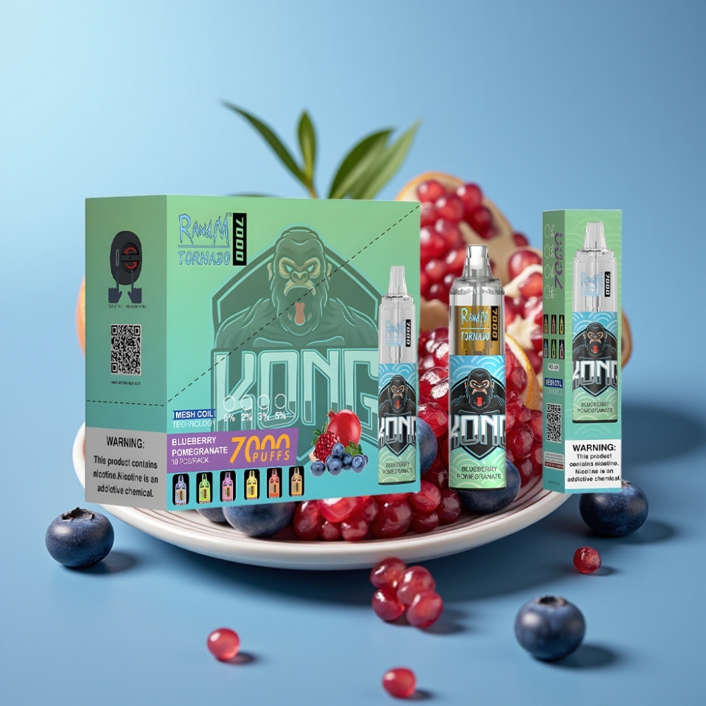 Fumot Tornado 7000 Puffs 14ML 850MAH Mesh Type-C RGB Air-Adjustable Blueberry Pomegranate
