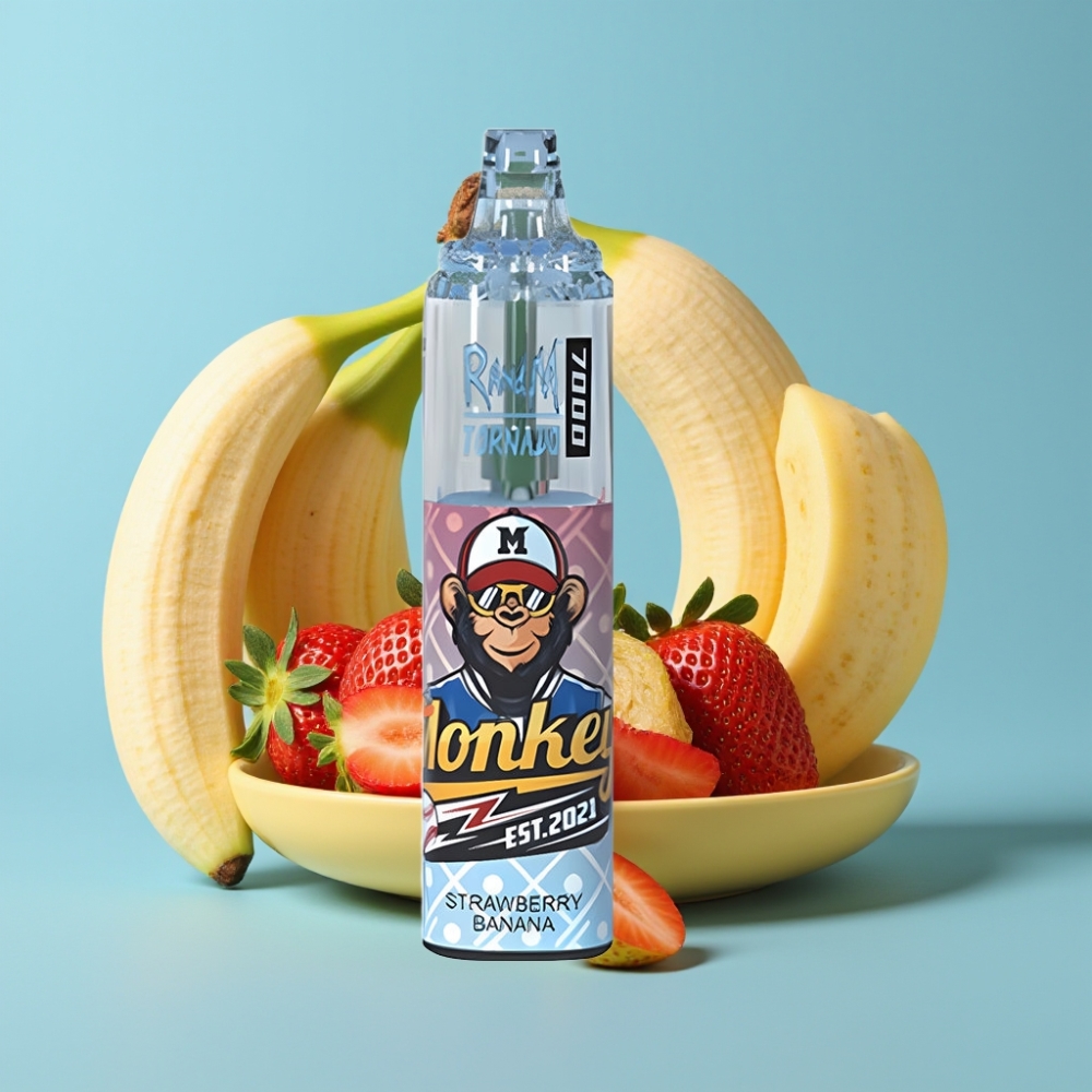 Fumot Tornado 7000 Puffs 14ML 850MAH Mesh Type-C RGB Air-Adjustable Strawberry Banana