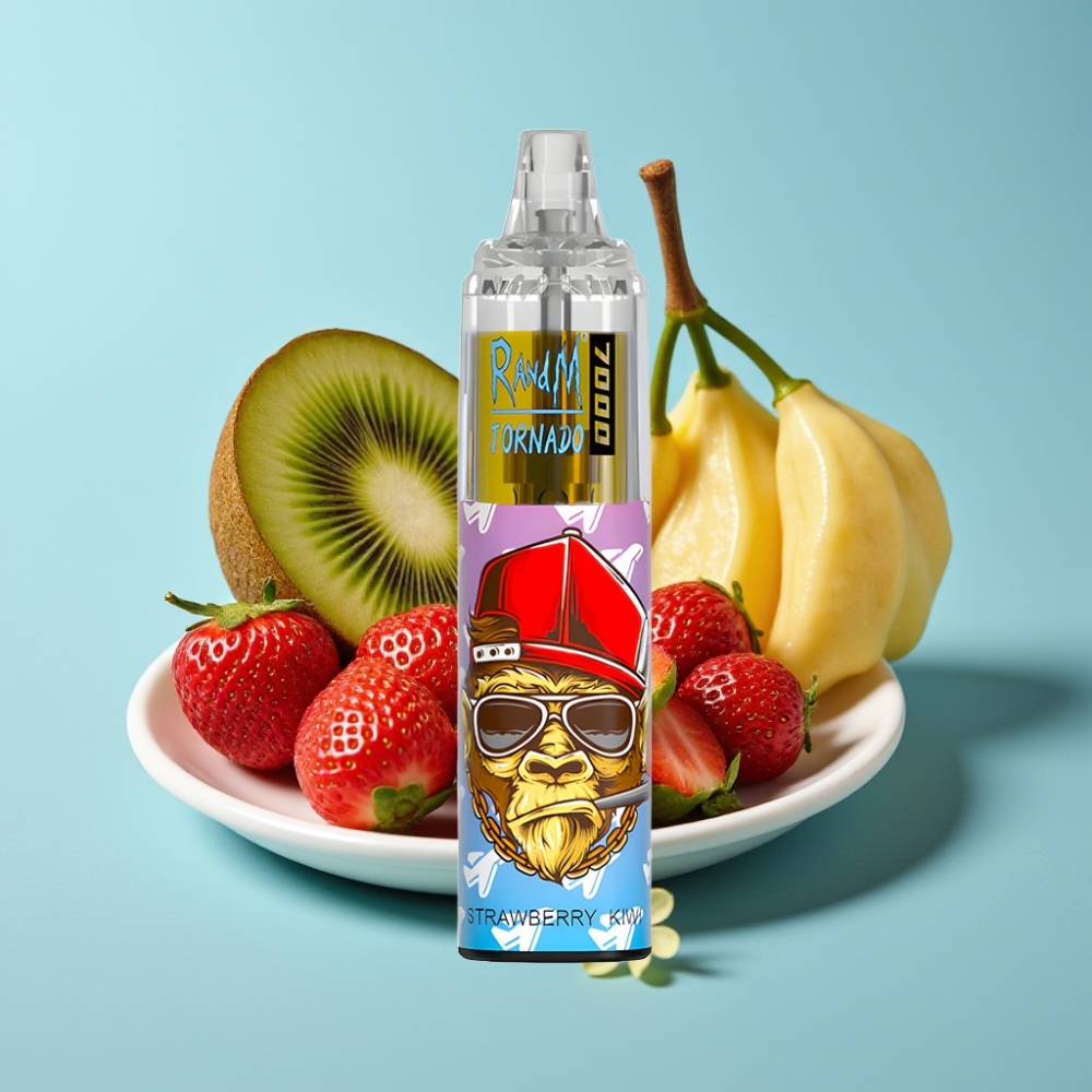 Fumot Tornado 7000 Puffs 14ML 850MAH Mesh Type-C RGB Air-Adjustable Strawberry Kiwi