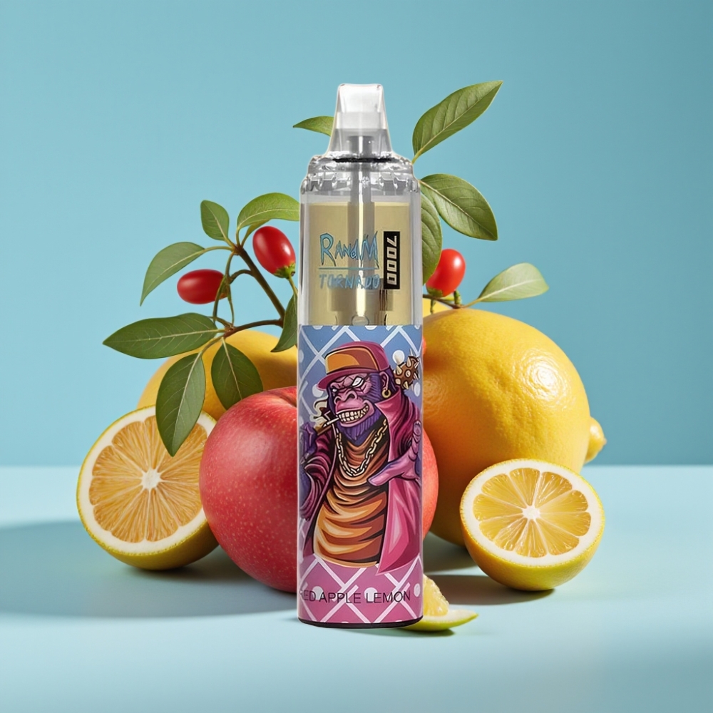 Fumot Tornado 7000 Puffs 14ML Mesh Air-Adjustable Red Apple Lemon