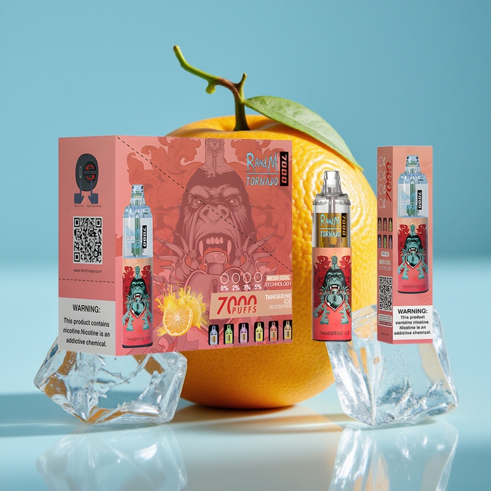 Fumot Tornado 7000 Puffs 14ML Mesh Tangerine Ice Disposable Vape