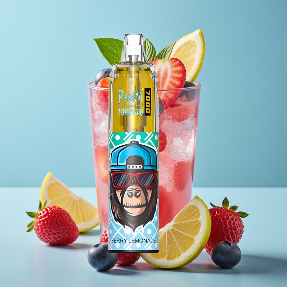 Fumot Tornado 7000 Puffs 14ML Mesh Type-C RGB Berry Lemonade Disposable Vape