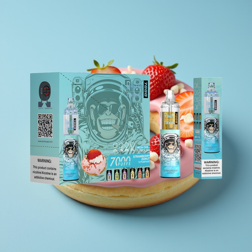 RandM Fumot Tornado 7000 Puffs 14ML 850MAH Mesh Strawberry Donut