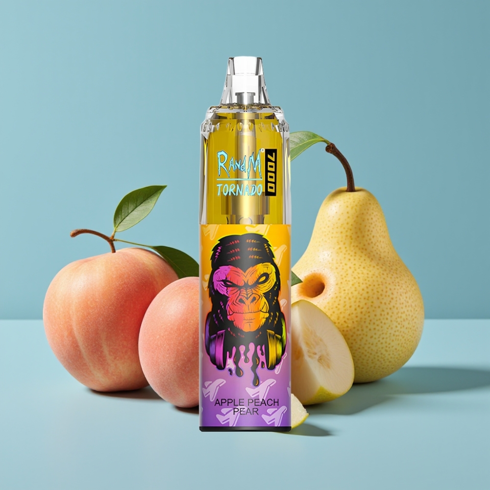 RandM Fumot Tornado 7000 Puffs 14ML 850MAH Mesh Type-C RGB Air-Adjustable Apple Peach Pear