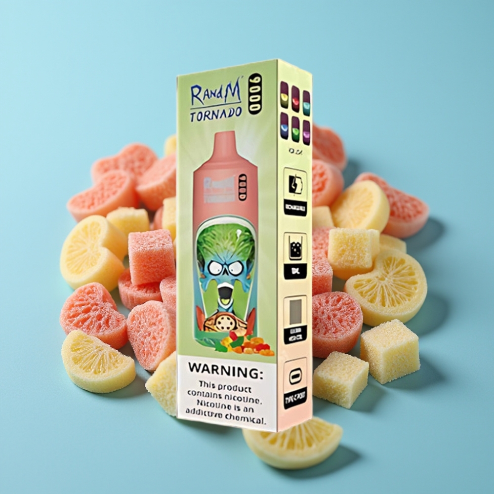 RandM Tornado 9000 Puffs 850mAh 18mL Mesh Coil RGB Gummy Bear