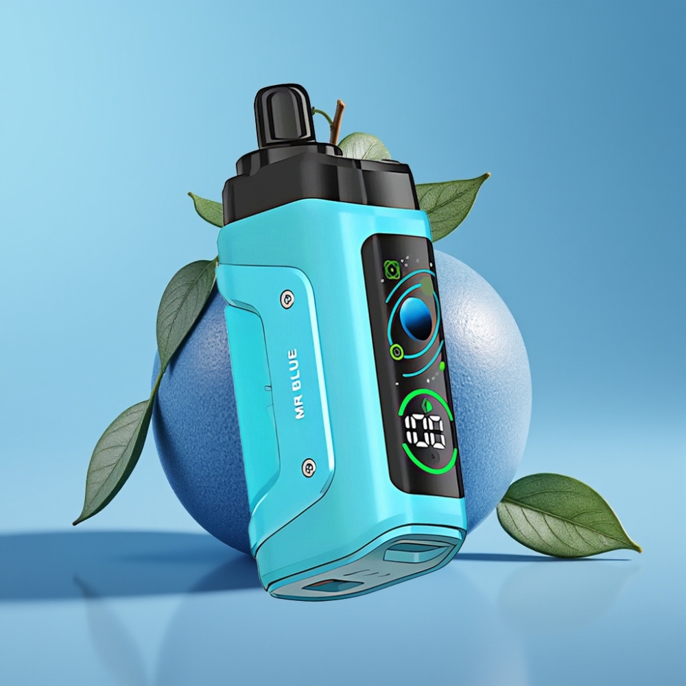 Razz Bar 45000 Puffs 1.0 Ohm Mesh Adjustable Airflow Type-C Rechargeable Mr Blue