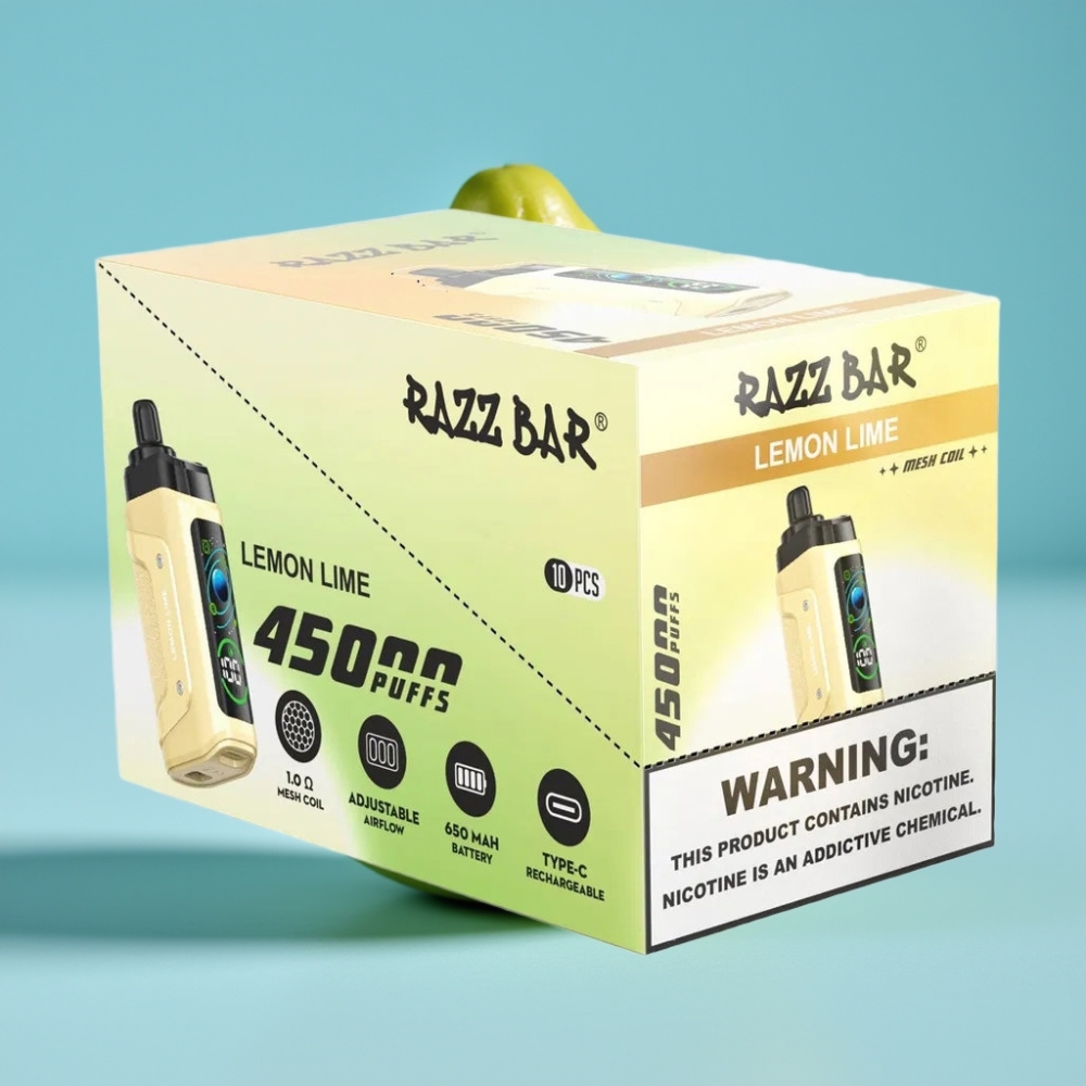 Razz Bar 45000 Puffs Adjustable Airflow Lemon Lime Disposable Vape