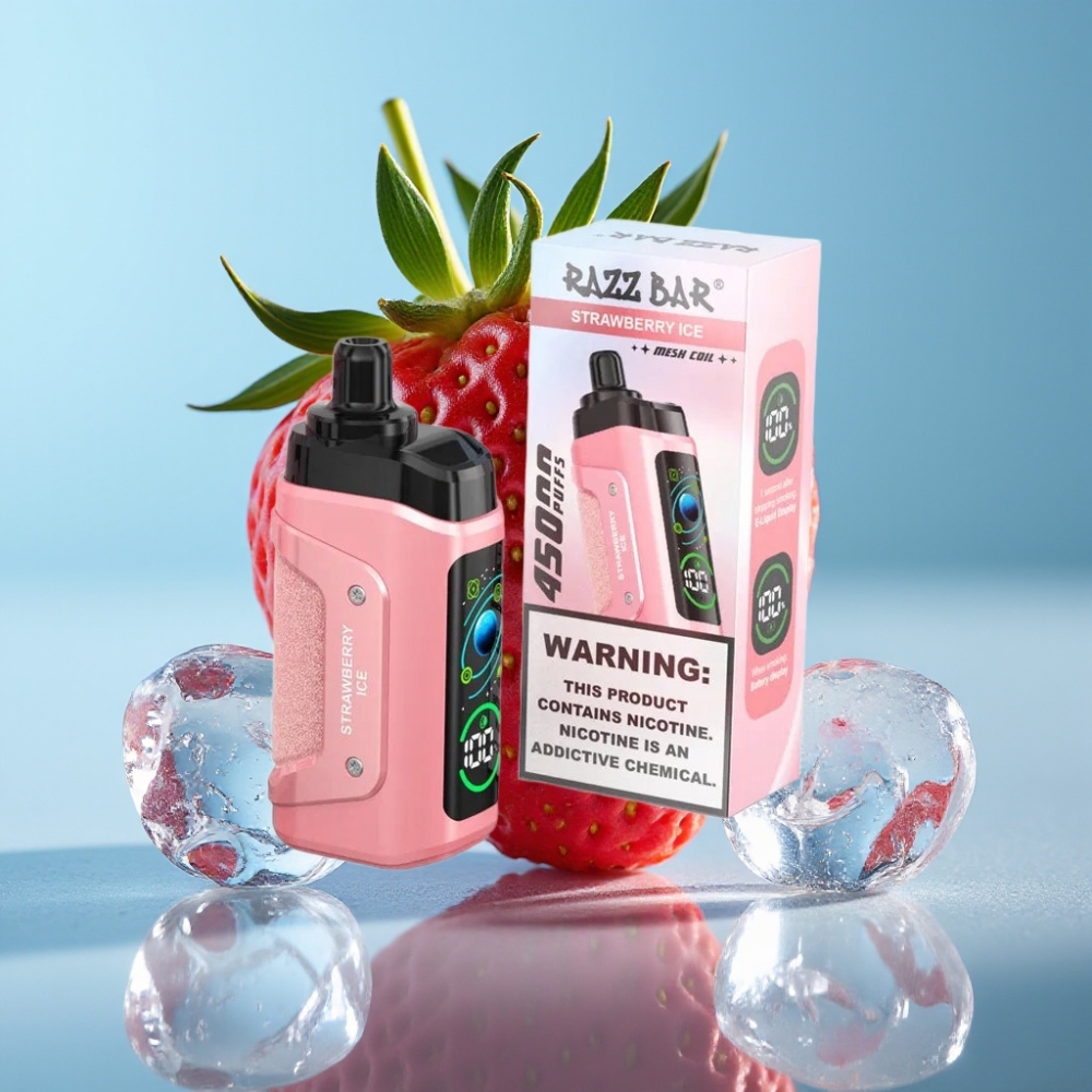Razz Bar 45000 Puffs Adjustable Airflow Strawberry Ice Disposable Vape