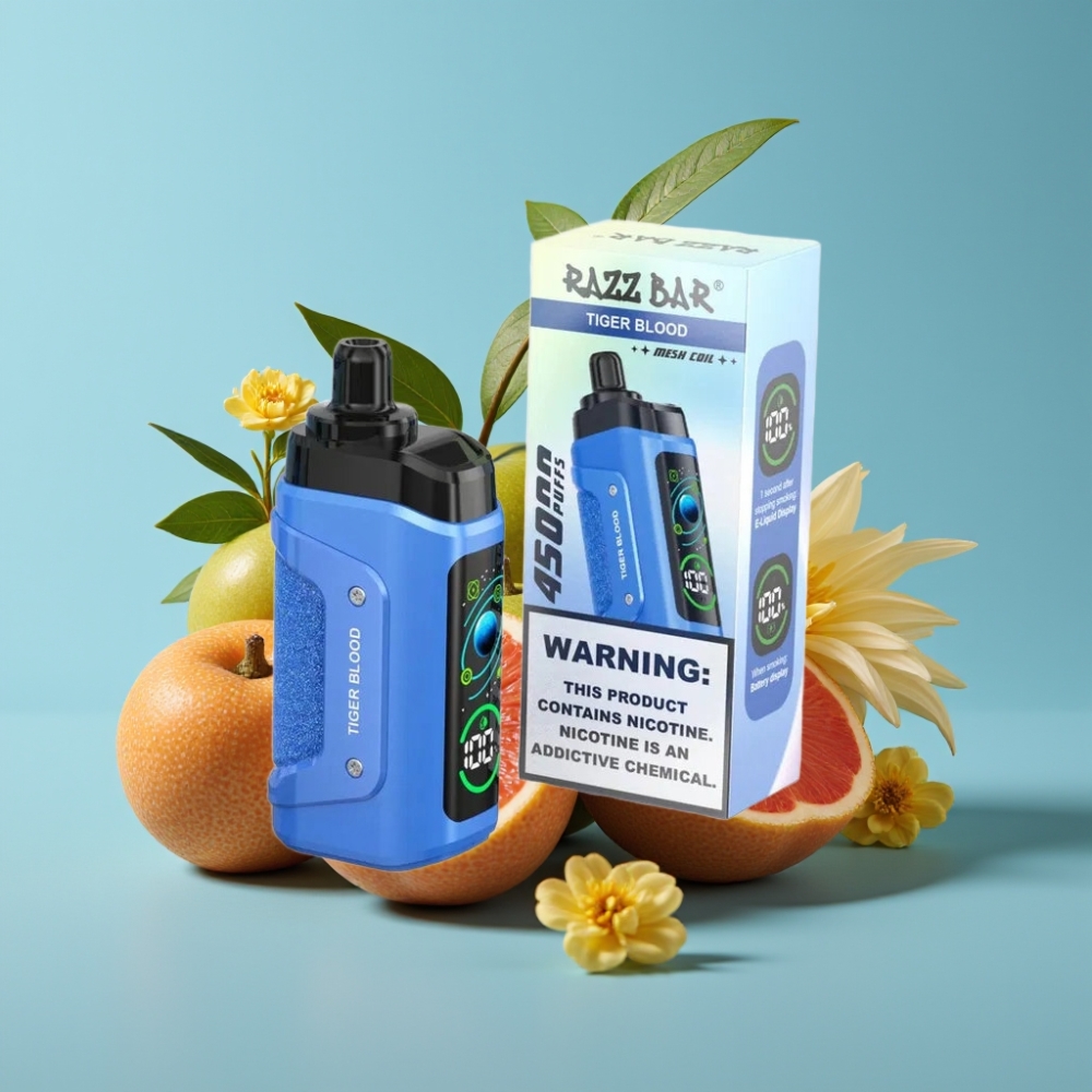 Razz Bar 45000 Puffs Adjustable Airflow Tiger Blood Disposable Vape