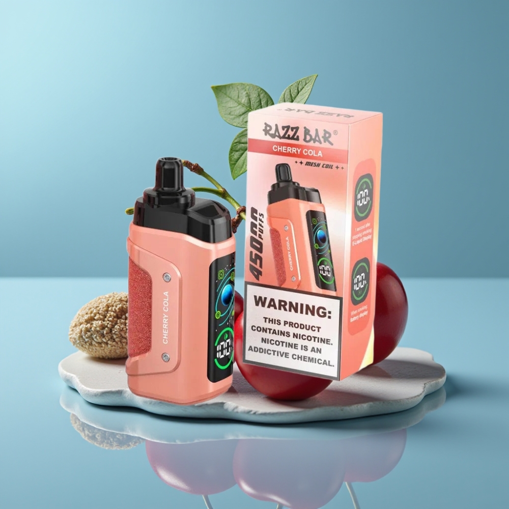 Razz Bar 45000 Puffs Cherry Cola Adjustable Airflow Type-C Rechargeable Disposable Vape